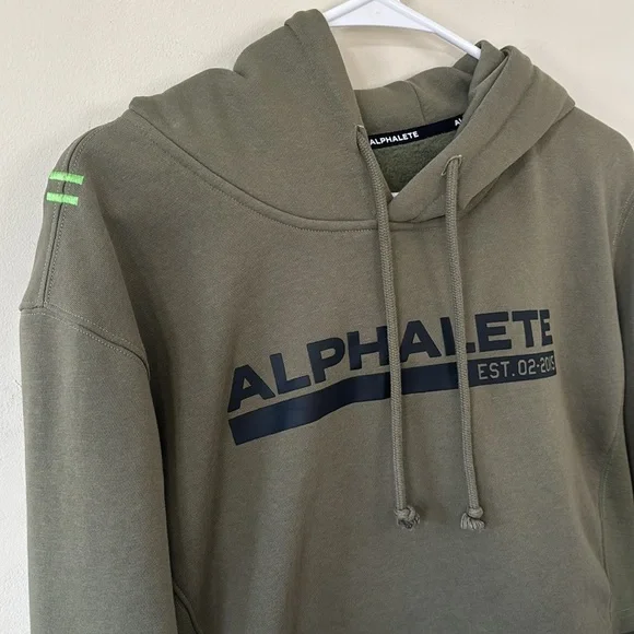 Alphalete Tactical Army Cropped Hoodie Size Medium - Picture 7 of 11